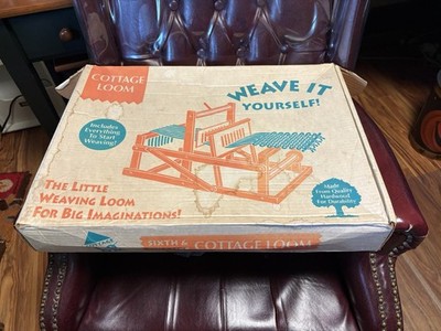 Vintage Sixth & Orange Cottage Loom (rigid heddle loom) Table Top Weaving Loom
