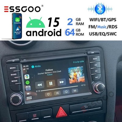 2+64GB Für AUDI A3 8P 2003-2012 Android Autoradio Apple Carplay GPS Navi WIFI BT