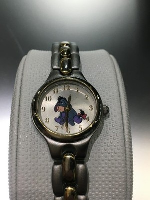 vintage Disney Eeyore Watch Silver Gold two Tone MU2662 Discontinued refurbished