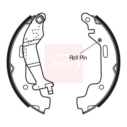 Vauxhall Agila Mk I A H00 2000-2008 Bremsbacken Hinten SHU633-image