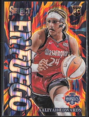 Aaliyah Edwards 2024 Panini Select WNBA #1 En Fuego Flash Prizm SP RC