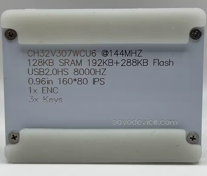 White SayoDevice OSU O3C Rapid Trigger Switches Keyboard With Knob Screen - Image 4 of 4