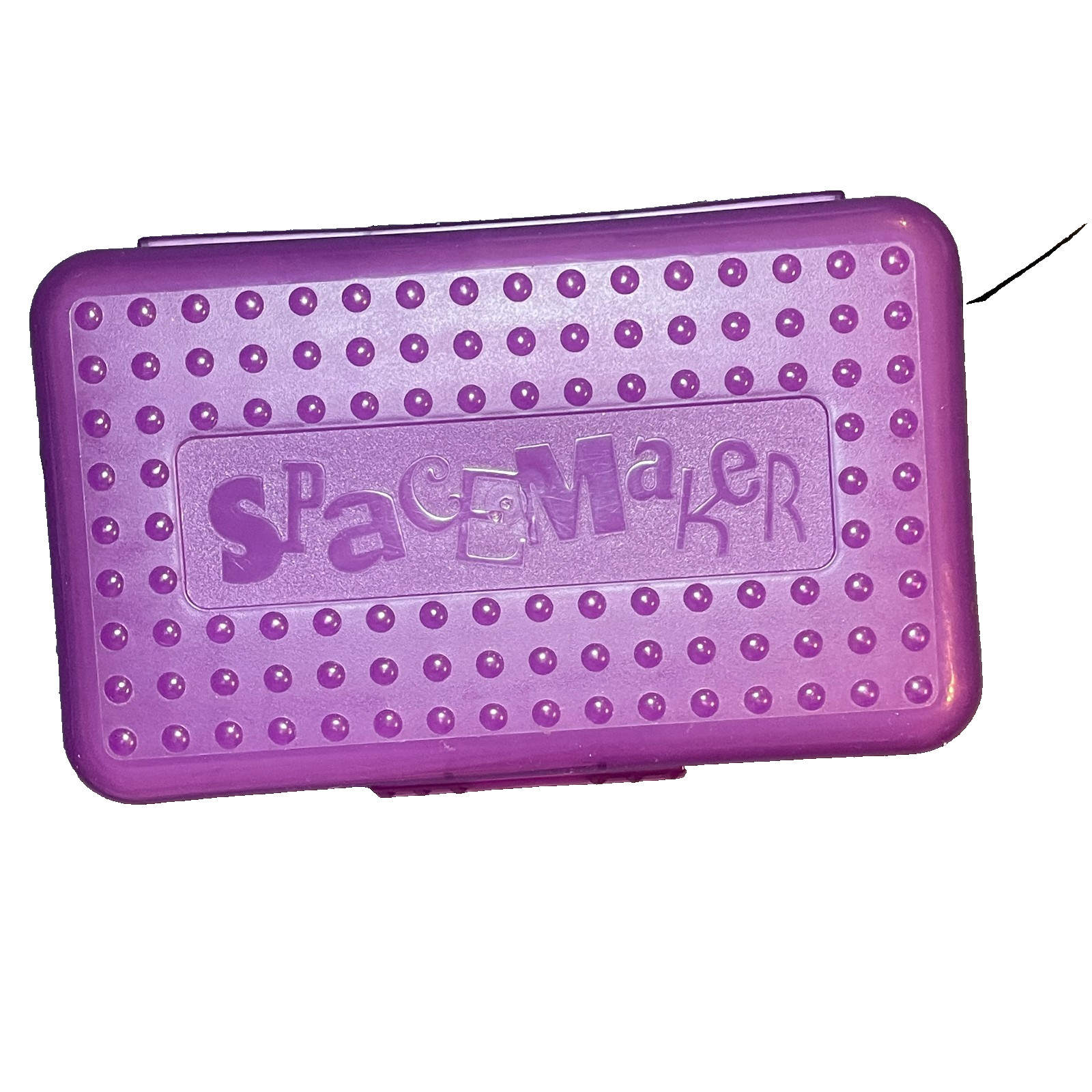 Box Purple & Clear Plastic Storage Case Girls