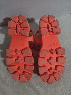 PRADA Rubber Monolith Sandals Orange With Box Size US 6 EU 36 | eBay