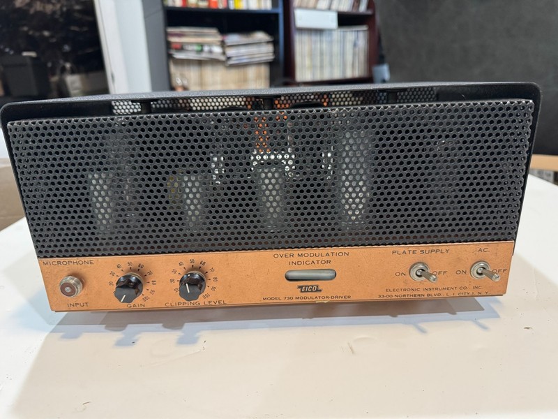 VINTAGE EICO AMATEUR MODULATOR MODEL 730 W/Strong Mullard 5AR4/GZ34