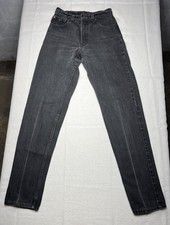 VTG 1996 Levi's 550 Jeans Men's 28x34 (26x33) Black Relaxed Fit Red Tab USA Made