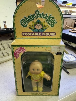 Rare HTF Cabbage Patch Kids Poseable Figure Camala Jill In Box 1984 First Editio