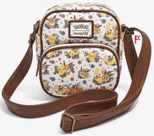 Loungefly Pokemon Pikachu & Eevee Earth Day Floral Crossbody Bag Exclusive