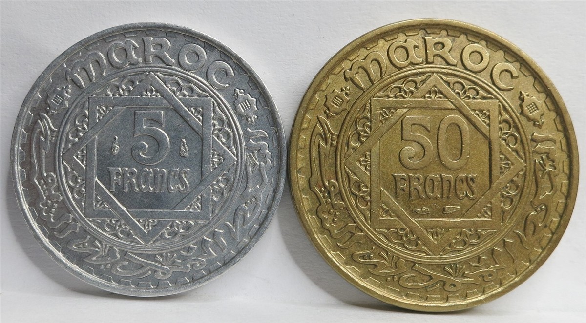 MOROCCO King Muhammad lot 5 francs 1370 50 francs 1371 1951 Choice UNC Star  #R14 | eBay