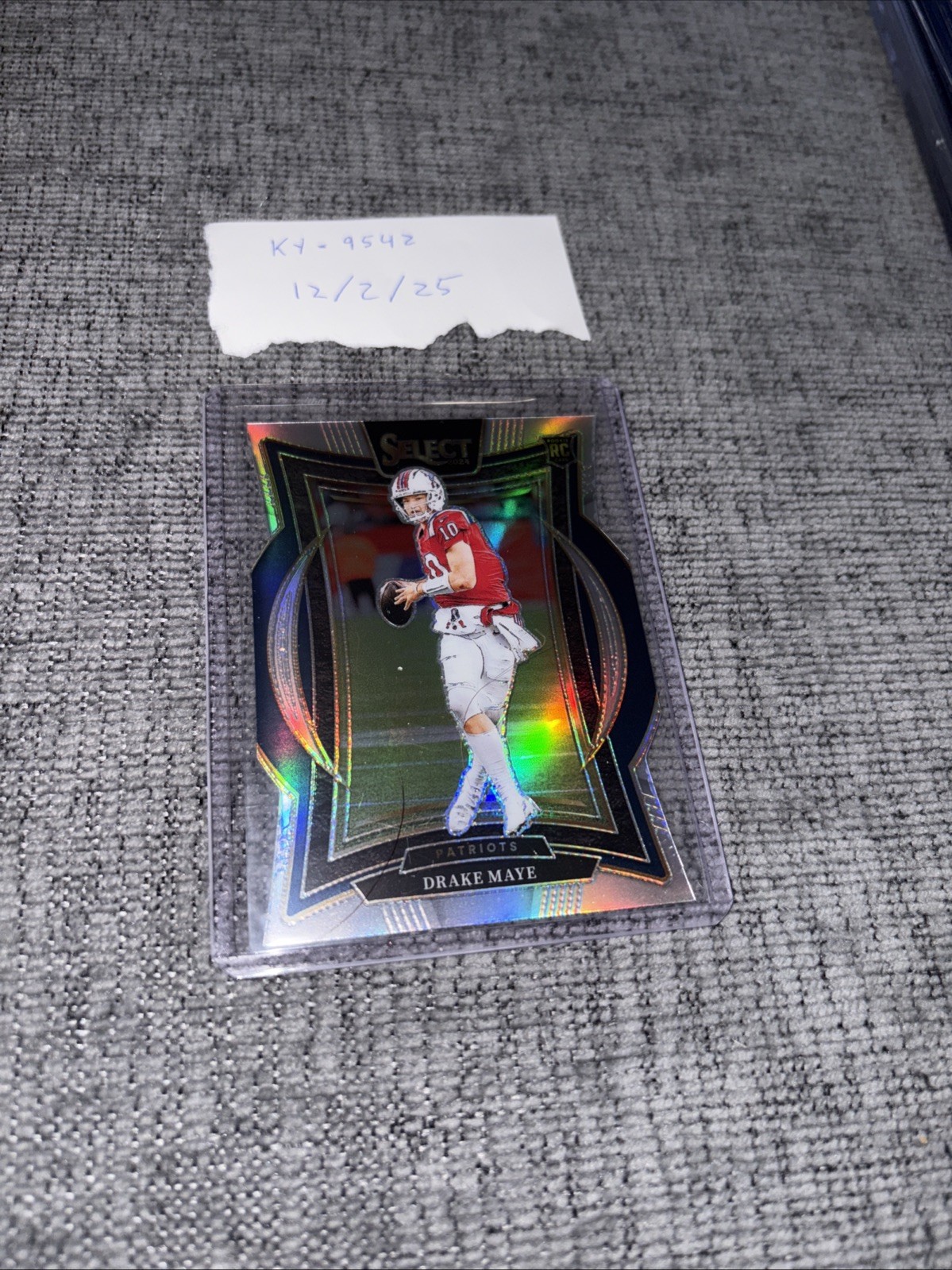 2024 Panini Select - Concourse Drake Maye #27 Silver Prizm Die-Cut (RC)