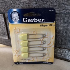 Gerber Diaper pins Pack White 76156 2004 Baby Sealed