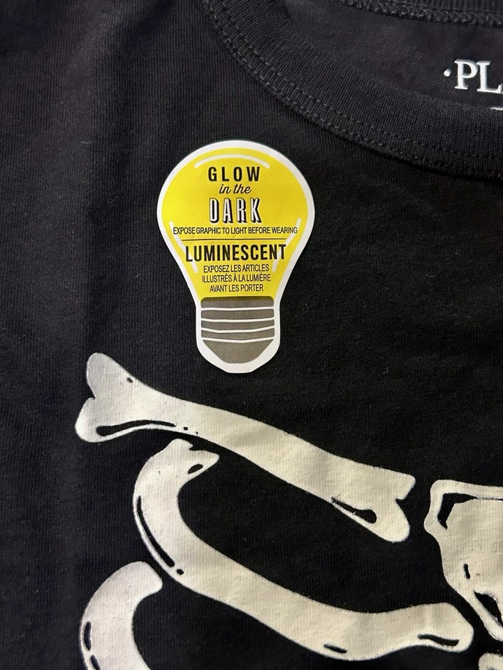 Lot Of 4! Children’s Place Skeleton Long Sleeve 2-Sz XXL 16 2-Sz XL 14 GLOW - Imagem 4 de 4