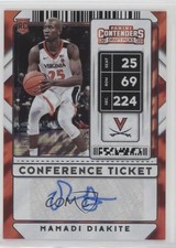 2020 Contenders Draft Picks Conference Ticket 80/99 Mamadi Diakite #95 Auto 7m3