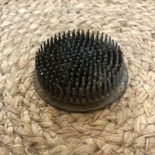 Vintage Metal Small Spiked Round Flower Frog 3  Across