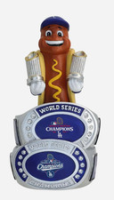 Dodger Dog Back To Back World Series Champs Mini Ring Base Bighead Bobblehead