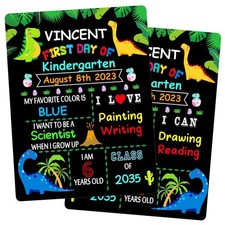 9"x12" First  Last Day of School Chalkboard Sign for Preschool Kindergarten