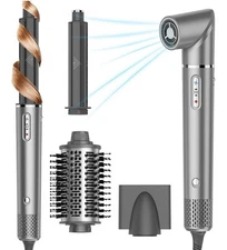 5-in-1 High-Speed Multi-Hair Styler - 1400W Hot Air Brushes with 110,000 RPM ...