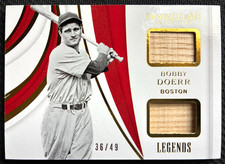 2019 Panini Immaculate Collection Legends #BD Bobby Doerr Dual Bat Relic #36/49