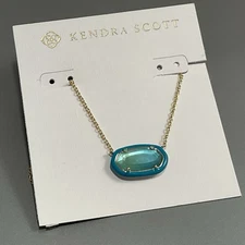 NWT KENDRA SCOTT ELISA ENAMEL PENDANT NECKLACE 18”