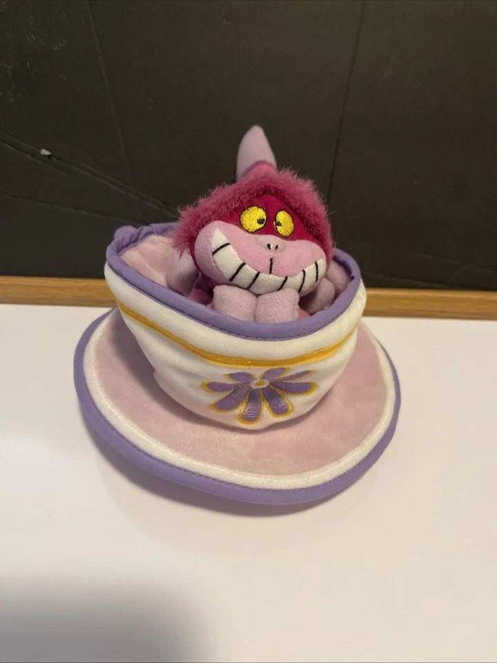 Disney Bolsa de Frijoles Peluche - TAZA DE TÉ CHESHIRE CAT (Alicia en el País de las Maravillas)(6 pulgadas) Foto 2 de 4