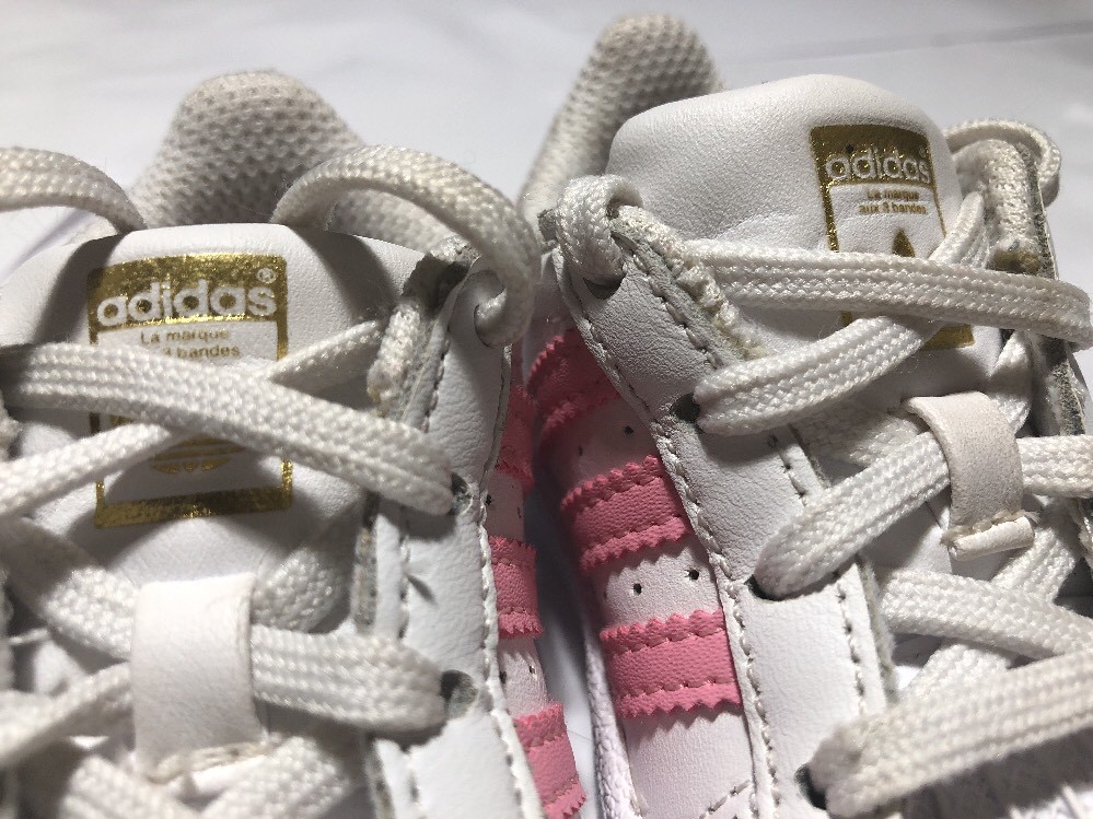 Toddler Pink And White Superstar Adidas Size 3 | eBay
