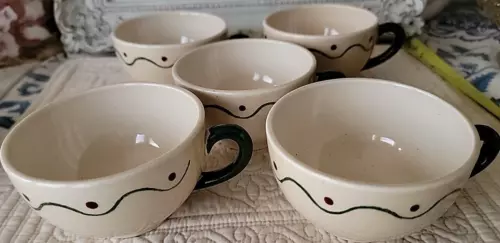 5 Metlox Poppytrail California Provencial Flat Cups