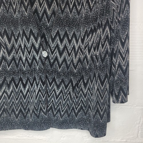 Alex Evenings Women's Size 2X Twinset Tank Top Cardigan Sweater Black Silver - Picture 3 of 9
