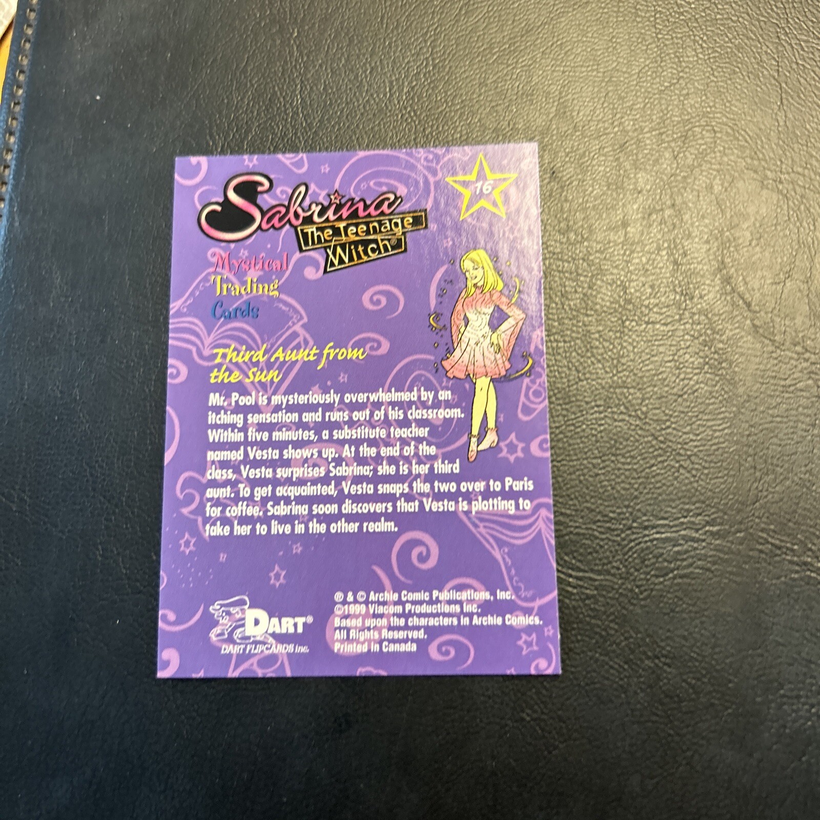 Jb10a Sabrina The Teenage Witch 1999 Dart #16 Raquel Welch Third Aunt - Picture 2 of 2