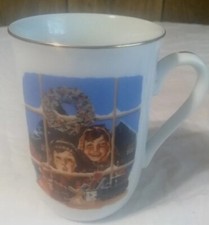 Christmas Mug High Hopes Norman Rockwell Museum 1985 Gold Paint Trim Rim/Handle