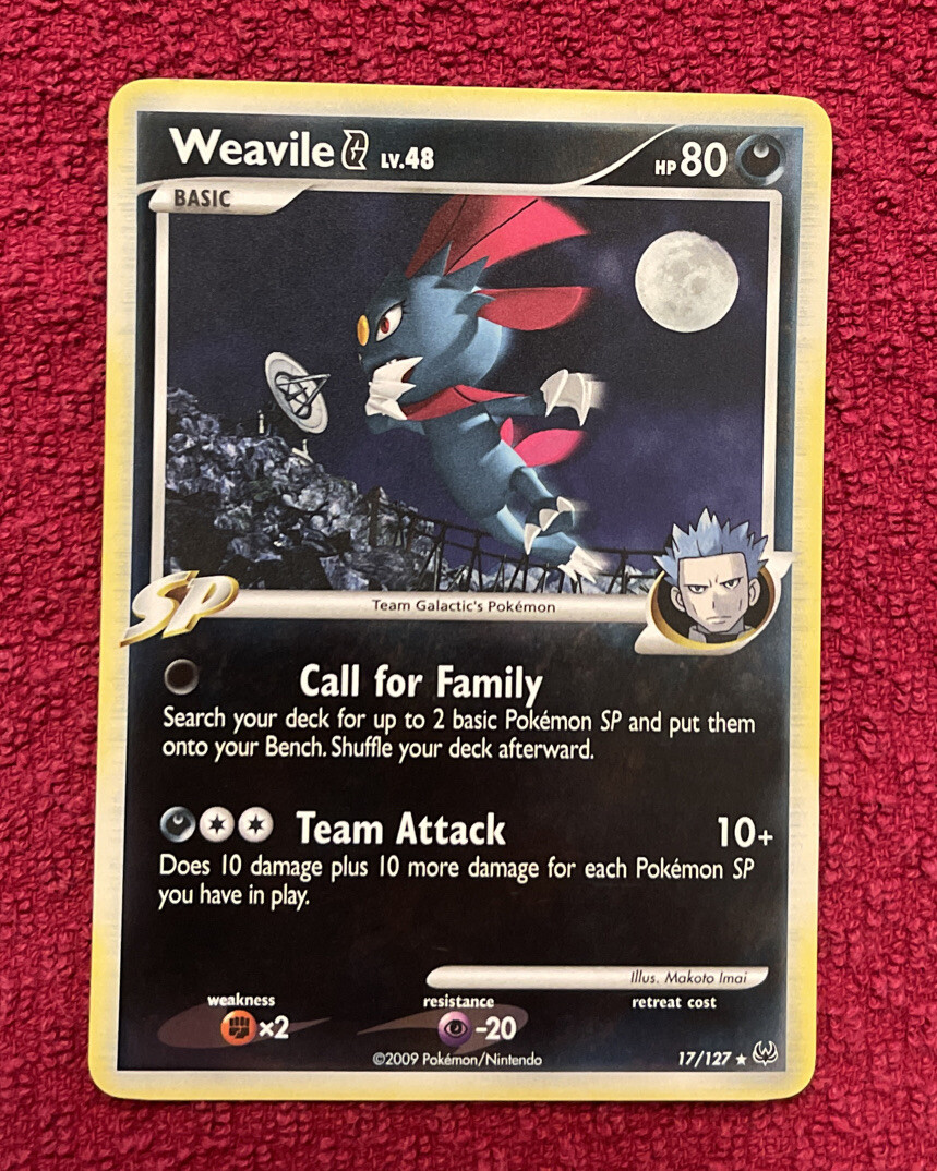 Weavile G 17/127 - Holo Rare - Platinum Base Set - Pokemon TCG - MP