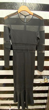 Women "Zara " black/ mesh, long sleeves, long dress. Size 0 P.O.