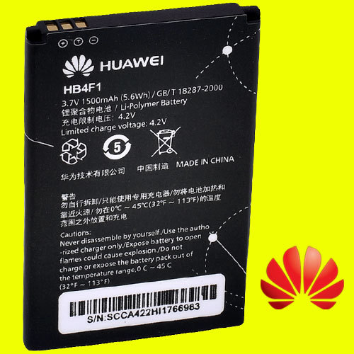 ORIGINAL HUAWEI HB4F1 AKKU BATTERIE E5838 E5830 E5832 E5 X5 E5836 U9120 1500mAh - Bild 1 von 2