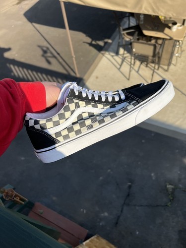 vans slip on checkerboard navy