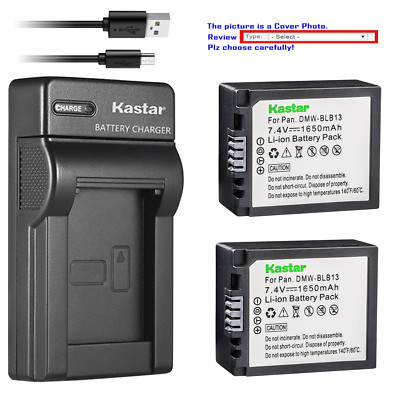 Kastar Battery Slim Charger for Original OEM DMW-BLB13E DMW-BLB13GK DMW-BLB13PP