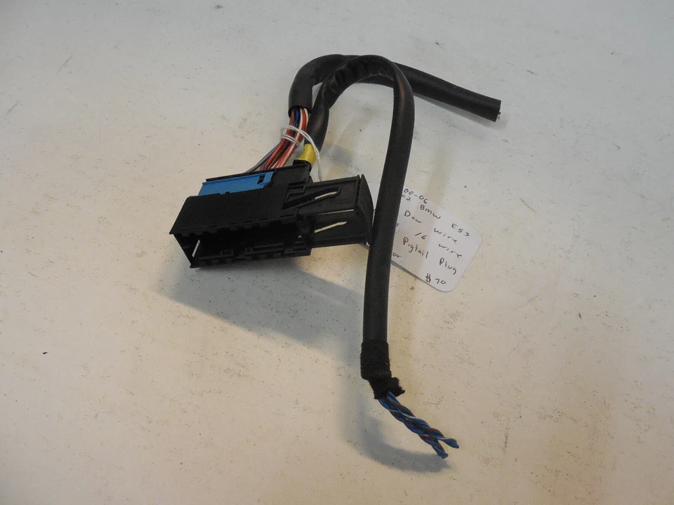 00-06 BMW E53 X5 chicote de fios de porta 16 fios 2 plugues conector plugue rabo de porco 8372631 - Imagem 3 de 4