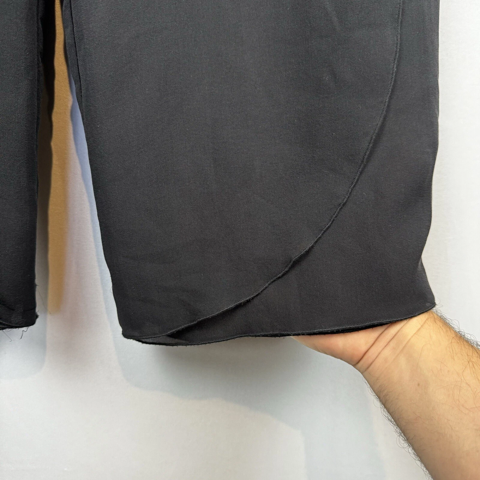 Pantaloni Valentino Roma lana nera seta gambe larghe donna taglia 44 resort abbigliamento crociera