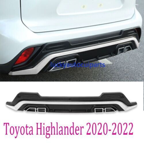 Black Silver Rear Bumper Diffuser Spoiler Board For Toyota Highlander ...