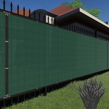11ft Privacy Screen Fence Heavy Duty Green Mesh Shade Net Cover Wall Garden Yard