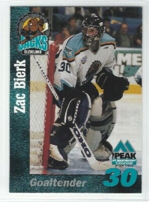 1998-99 Cleveland Lumberjacks (IHL) Zac Bierk (goalie) | eBay