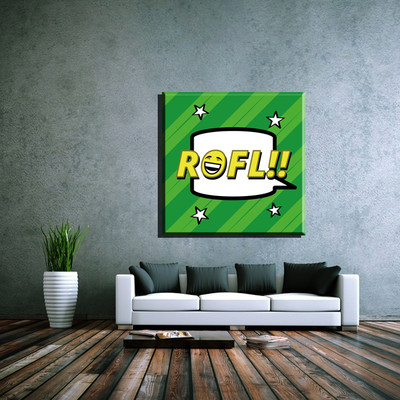LEINWAND BILD ER XXL POP ART ROFL COMIC MANGA ARTWORK GRAFFITI ABSTRAKT 130x130