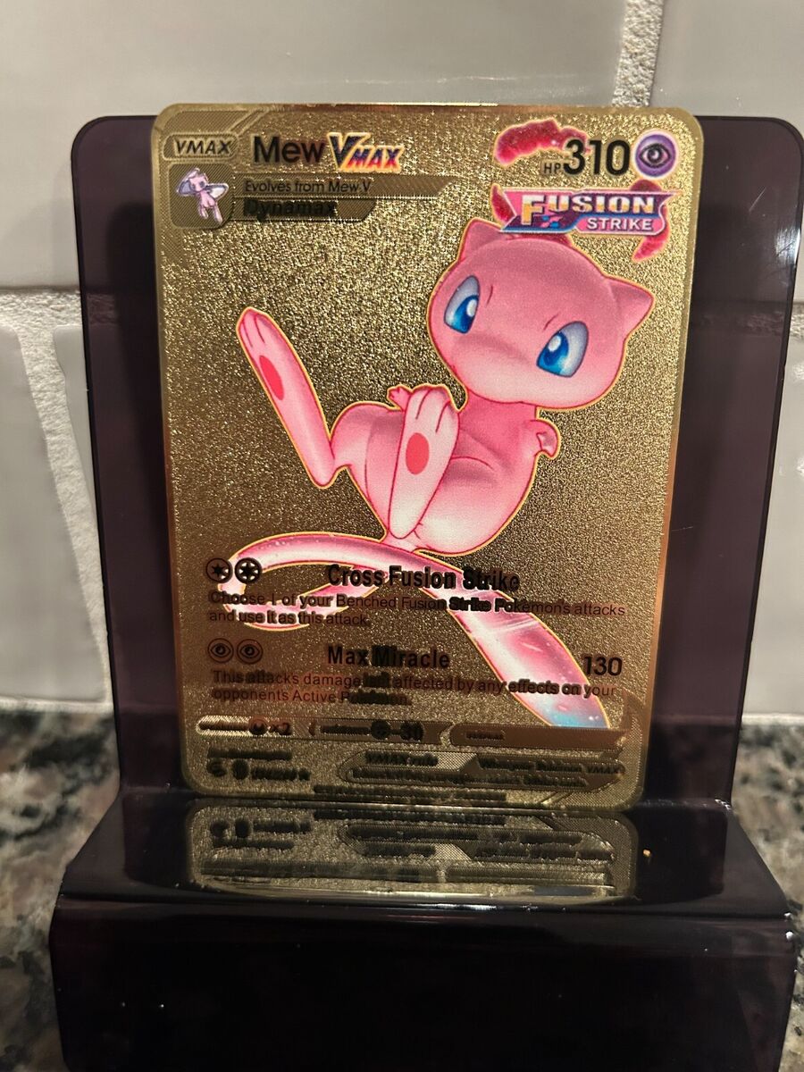 Pokémon Metal Gold Collection Cards, Mewtwo, Mew, V, Pikachu, Vmax