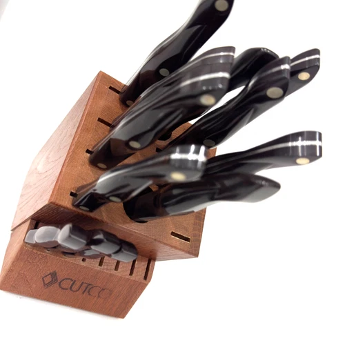 CUTCO Homemaker 12 Pc Knife Set + Block w/Classic Handles GENTLY USED!