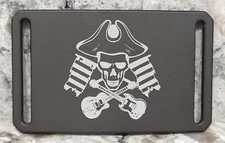 GRIP6 BELT BUCKLE - PIRATES and GUITARS as CROSSED SWORDS - for MEN and WOMAN