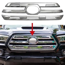 Center Chrome Grille Grill Overlay 2 Piece FOR 2016-2017 Toyota Tacoma