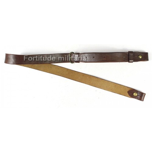 Ceinturon Officier U.R.S.S. Guerre Froide - Baudrier En Cuir Marron, Largeur 5cm - Occasion Très Bon état