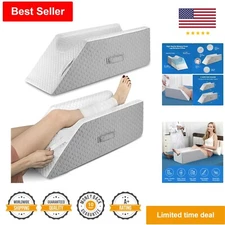 Memory Foam Leg Elevation Pillow - Relieves Swelling & Discomfort - Non-Slip ...