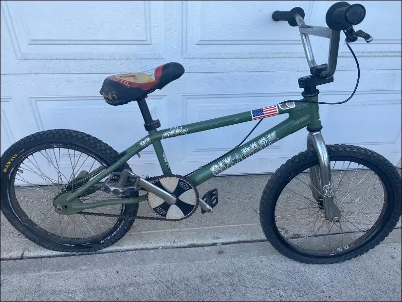 DK Six Pack BMX Bike Army Green Rare Color With Upgrades
