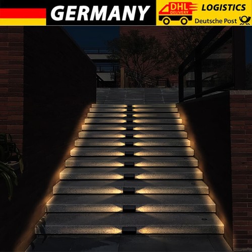 LED Solarleuchten Außen Wandlampen Zaunleuchte Gartenleuchte Solar Treppen Lampe - Bild 2 von 11