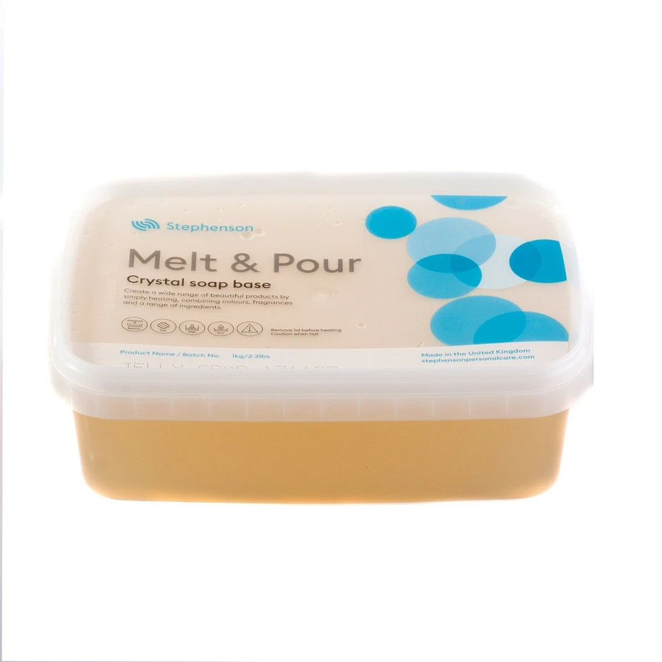 STEPHENSON Melt and Pour Soap Base - Crystal Jelly - 1Kg