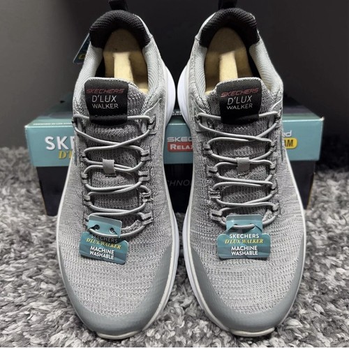 Skechers D'Lux Walker Pensive Walking Shoes Sneakers Men's Sz 10 Extra Wide Gray - Picture 9 of 17